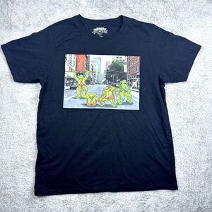 TMNT Men’s T-Shirt Size‎ L Teenage Mutant Ninja Turtles NYC Graphic Black 2023
